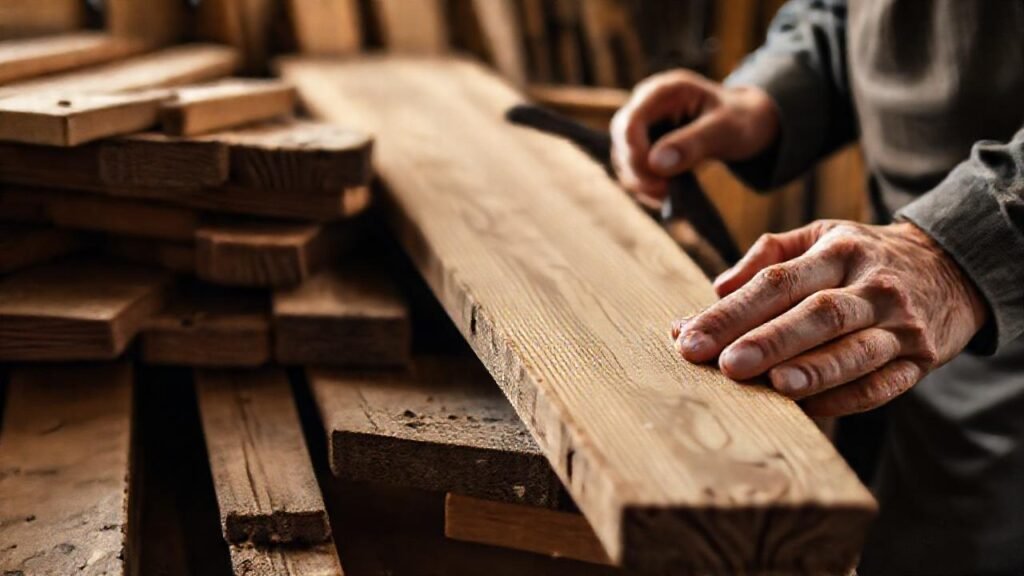 El artesano crea con madera y luz
