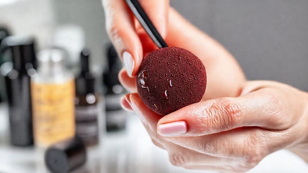 Maquillaje profesional con iluminación brillante