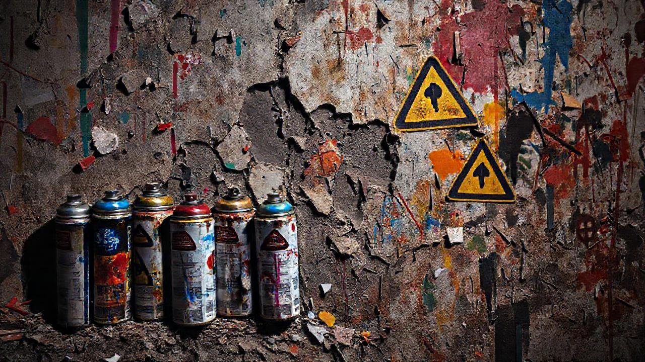 El arte destrozado genera caos vibrante