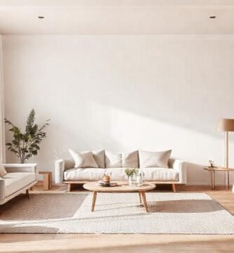 Un salón escandinavo minimalista y sereno