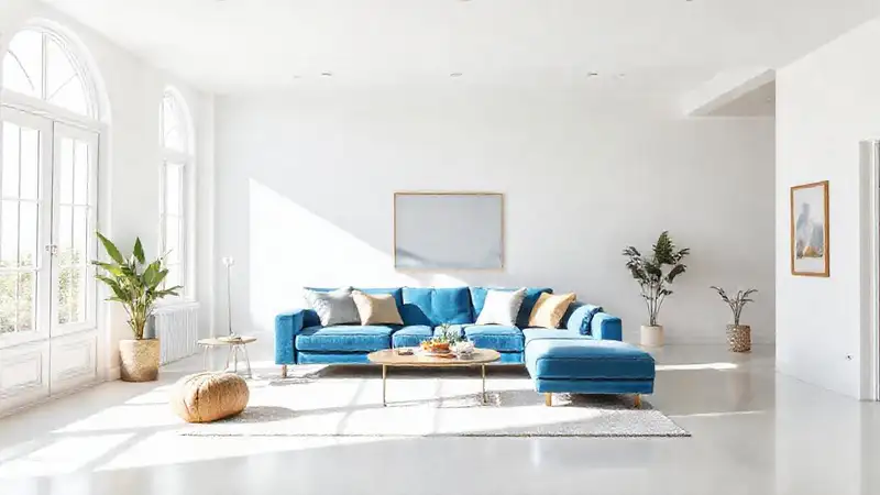 Un salón luminoso y tranquilo