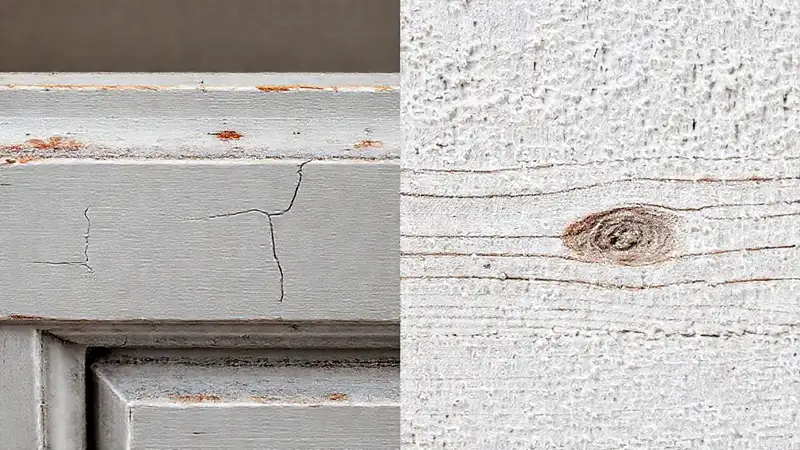 Texturas contrastantes de madera y yeso