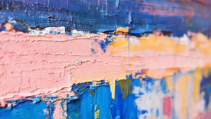 Pintura al óleo muestra texturas artísticas detalladas