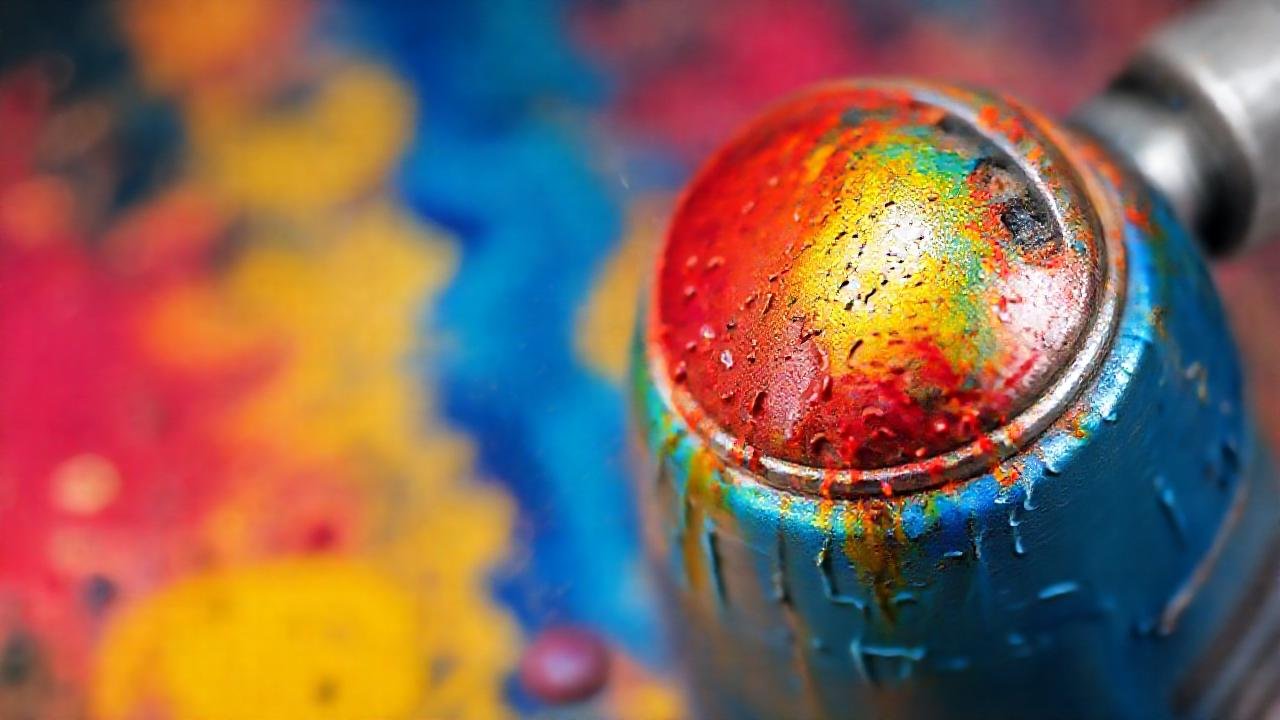 Pintura artística profesional con brillo resinoso
