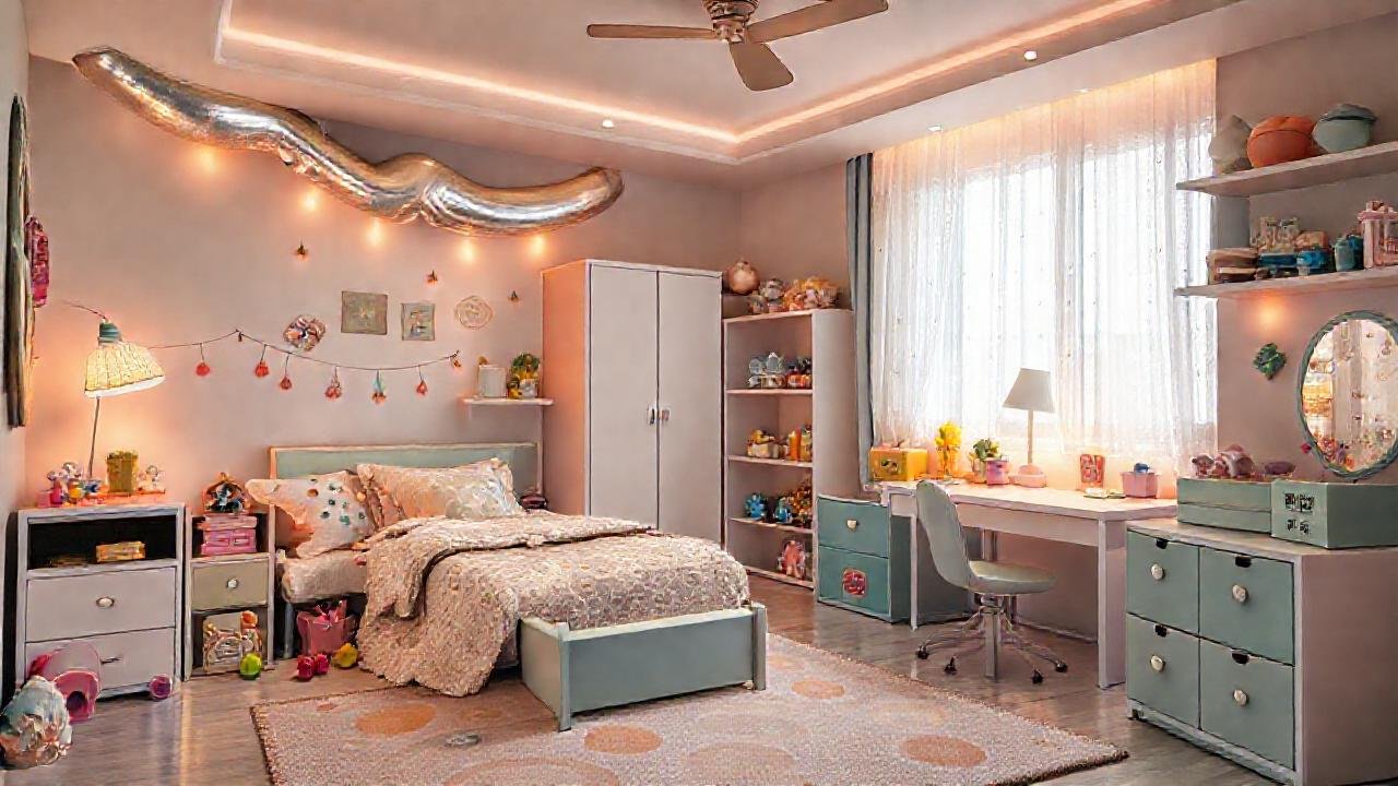 Un dormitorio infantil alegre y colorido