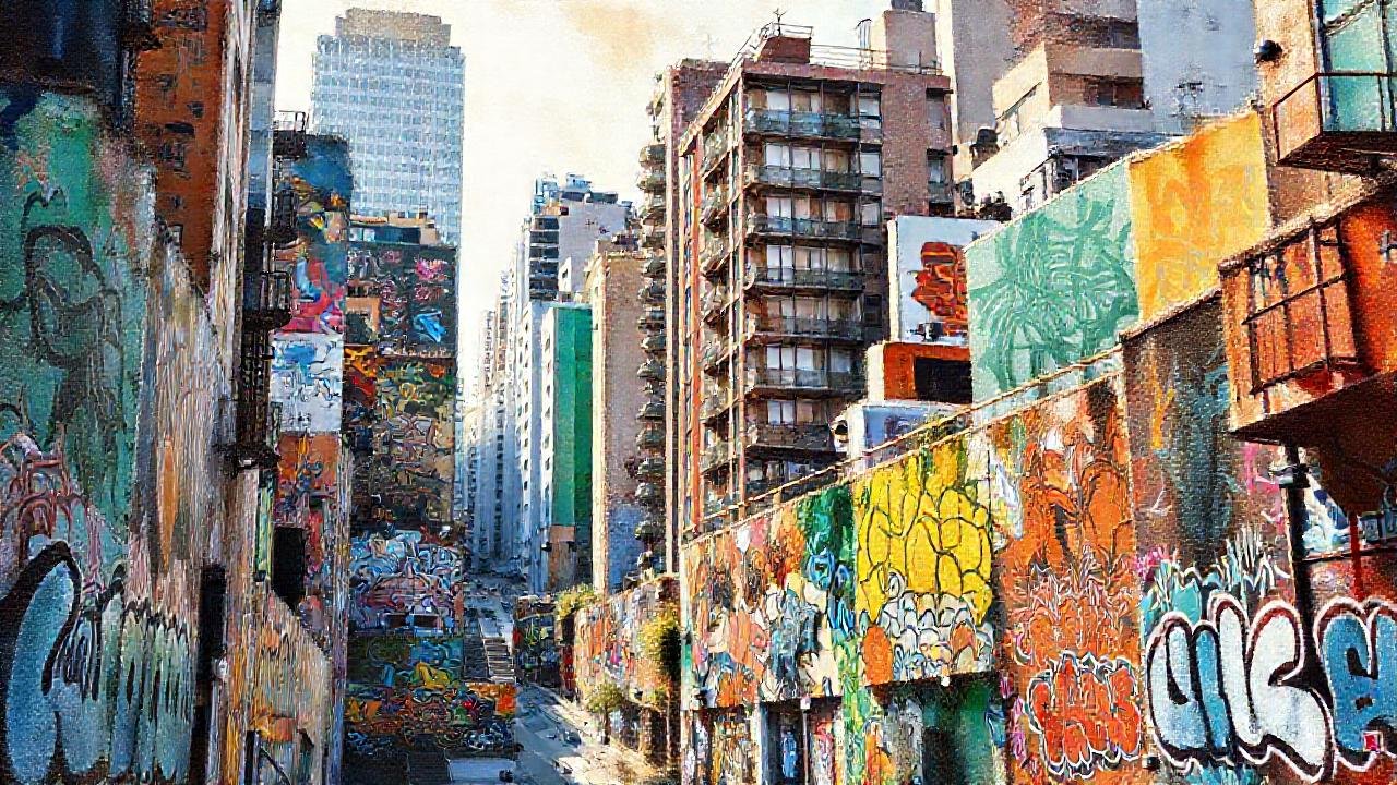 La ciudad bulliciosa irradia color y optimismo