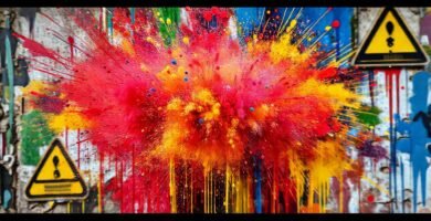 Pintura en aerosol destruyó un muro caótico
