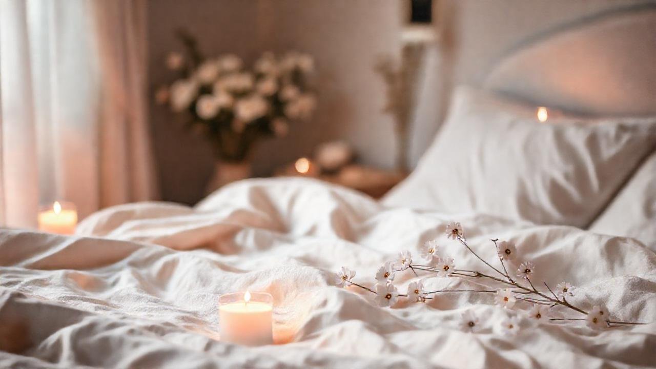 Un dormitorio pastel, sereno y onírico