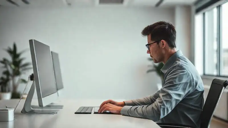 Un espacio de trabajo minimalista y sereno