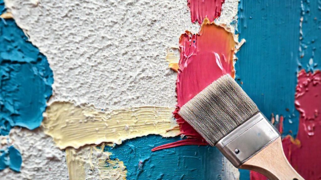 Pared texturizada y pintura