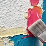 Pared texturizada y pintura