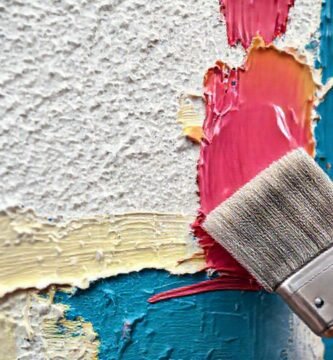 Pared texturizada y pintura