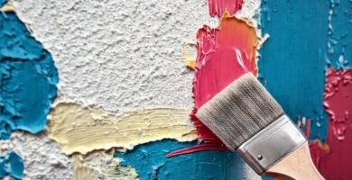 Pared texturizada y pintura