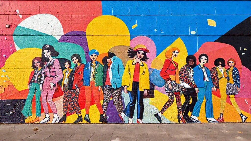Un mural vibrante y audazmente expresivo