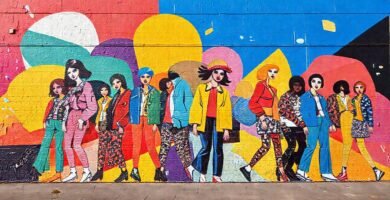 Un mural vibrante y audazmente expresivo