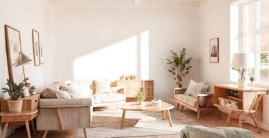 Un salón de juegos escandinavo luminoso y acogedor