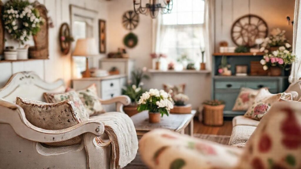 Un salón rústico y acogedor