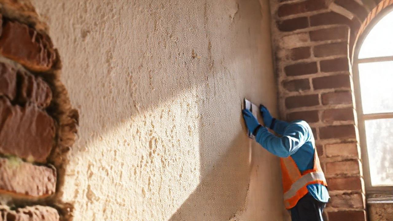 Restauración experta de un muro antiguo