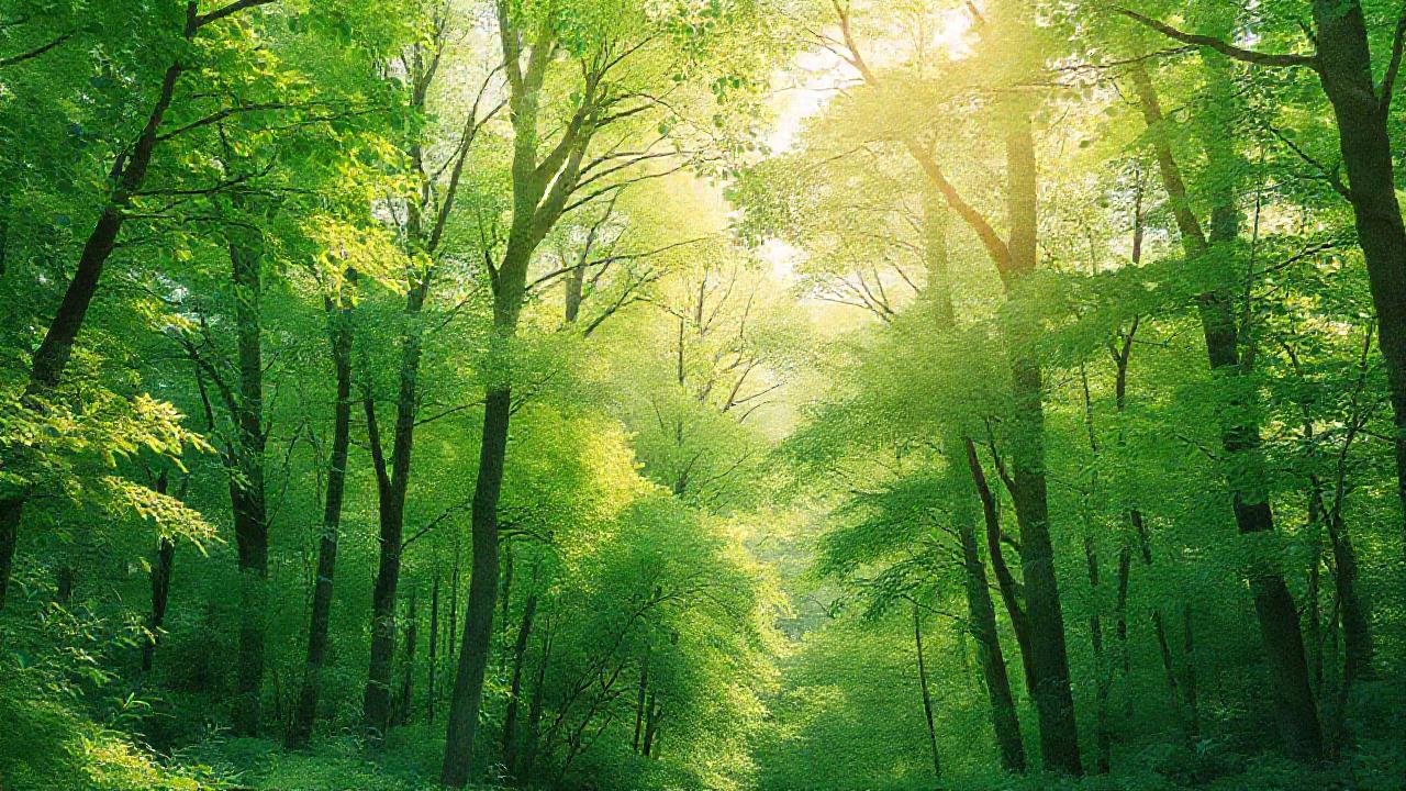 Un bosque verde invita a la calma