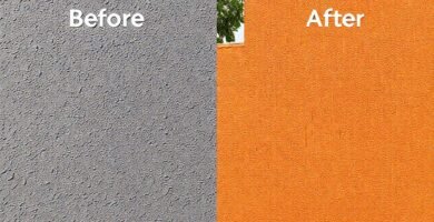 La pared muestra transformaciones de texturas y colores