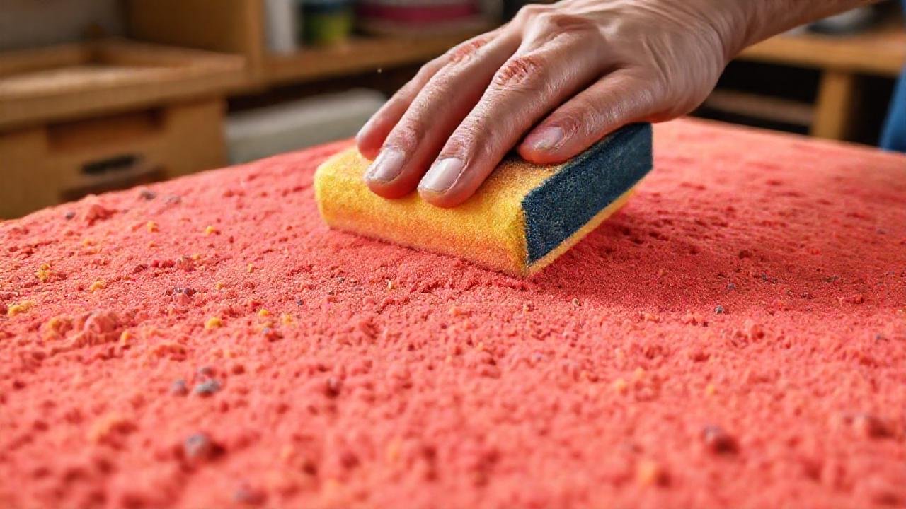 El taller muestra espuma texturizada y colorida