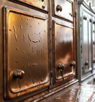 Una mujer pinta un mueble antiguo