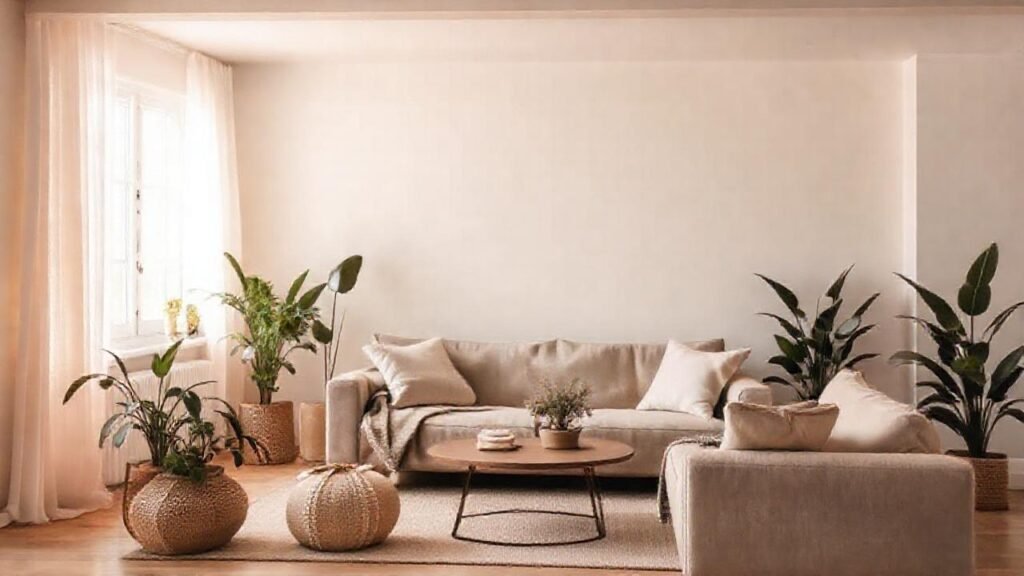 Un salón acogedor y sereno