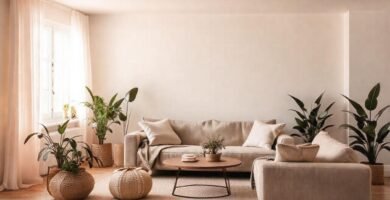 Un salón acogedor y sereno
