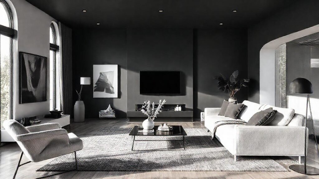 Un salón minimalista y sereno