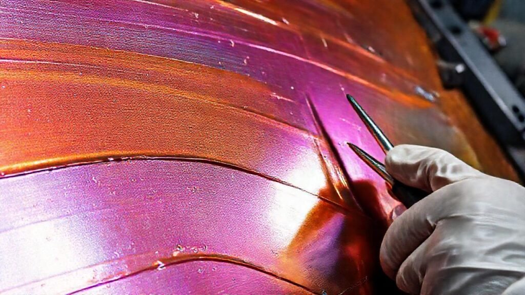 Texturas metálicas brillan con precisión experta