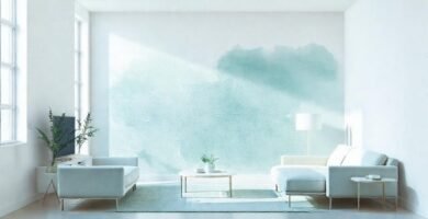 Un interior sereno y azulado