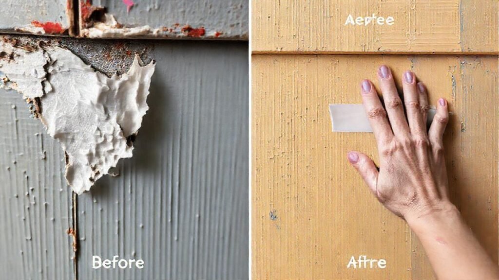 Reparación de pintura: antes y después