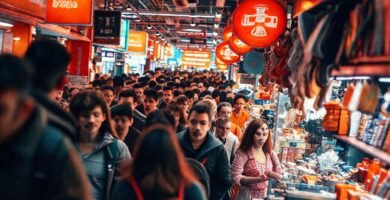 Un ambiente minorista vibrante y dinámico