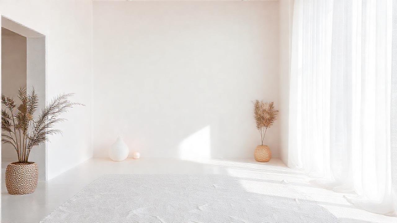 Habitación serena, minimalista y pacífica