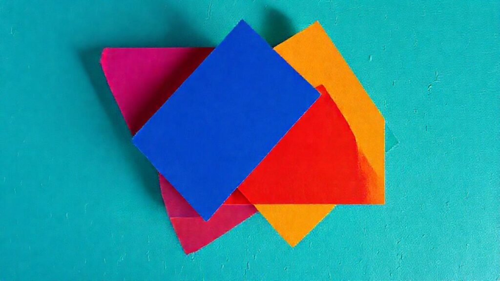 Abstracción geométrica vibrante y centrada