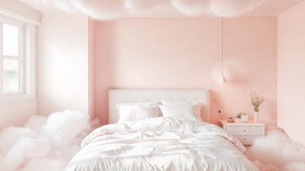 Un dormitorio onírico y minimalista