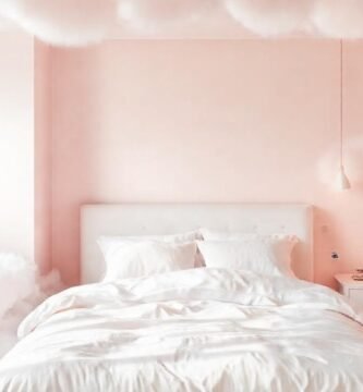 Un dormitorio onírico y minimalista