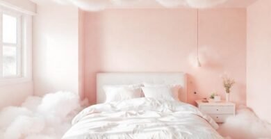 Un dormitorio onírico y minimalista