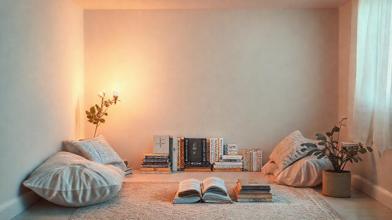 Una habitación serena, tranquila y armoniosa