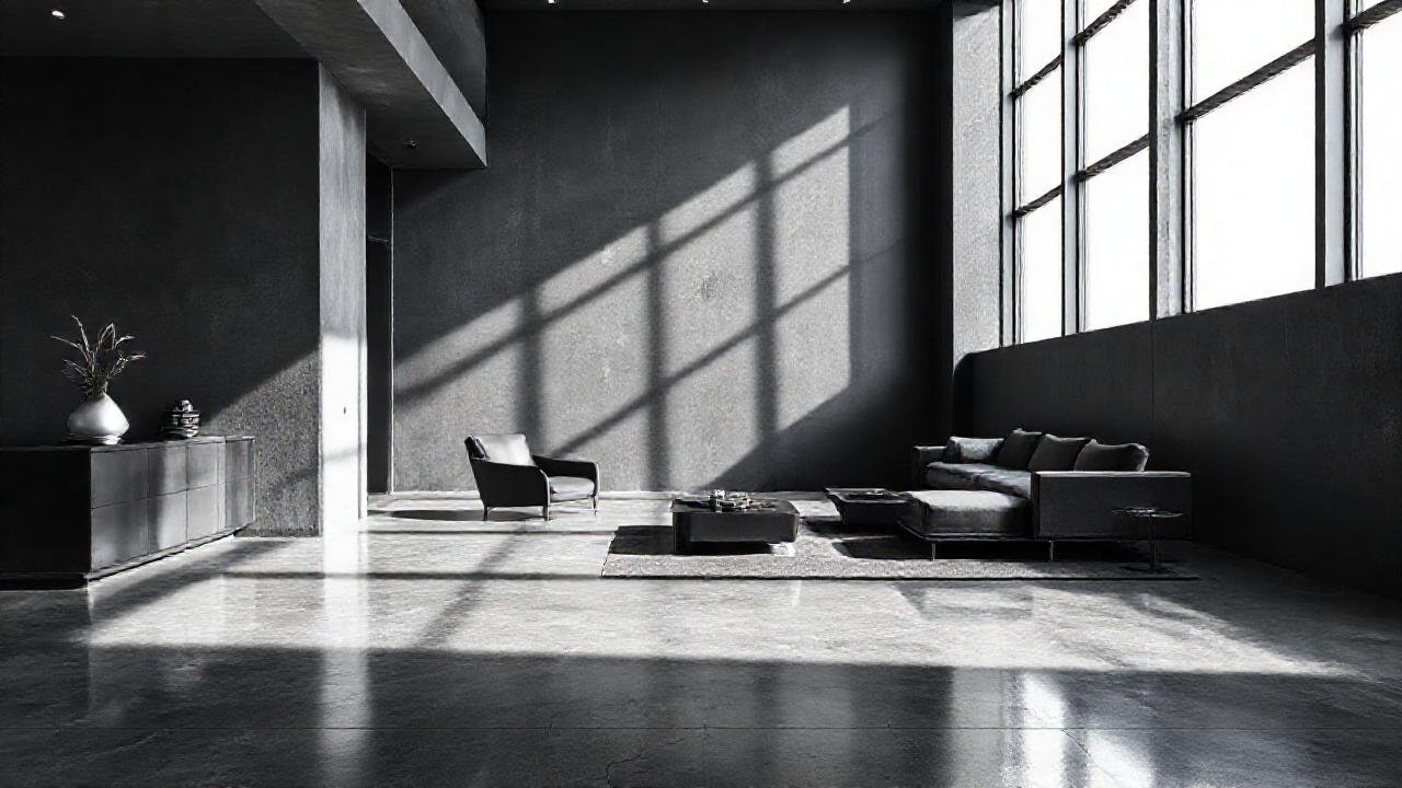 Un apartamento gris minimalista y elegante