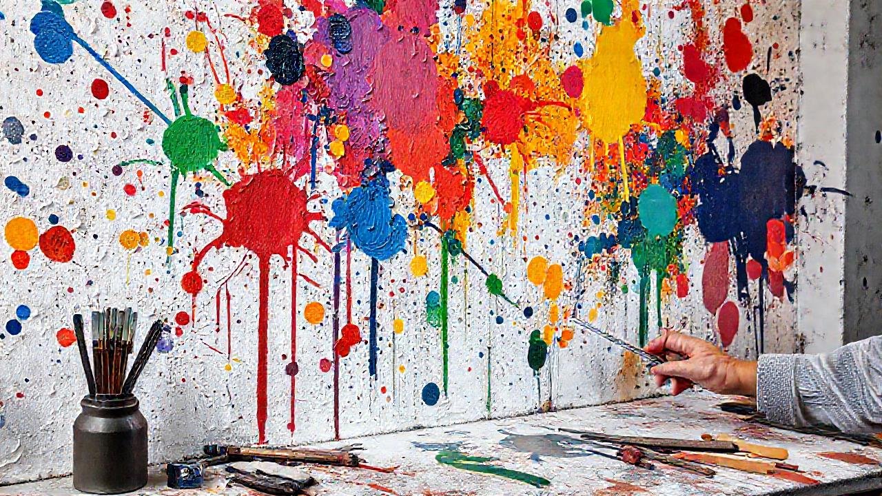 Un estudio caótico de color y textura