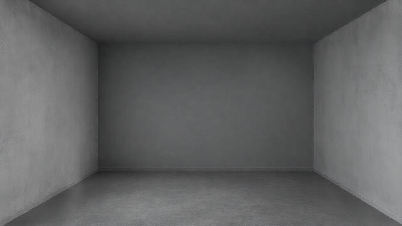 Una habitación gris minimalista es serena