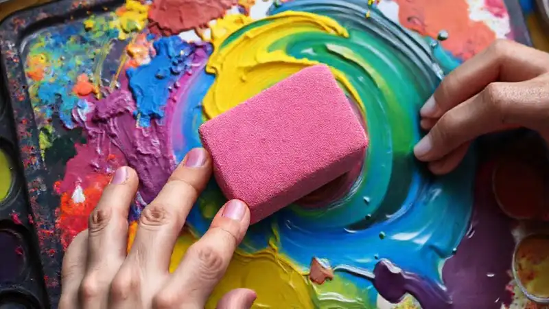 Un tutorial artístico con colores vibrantes