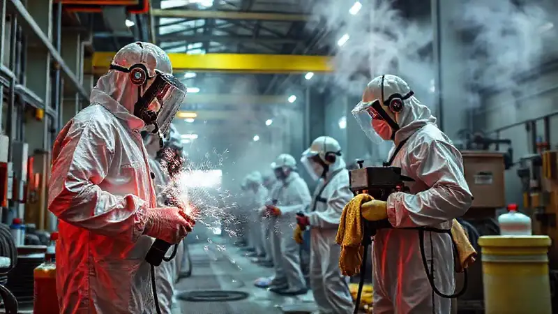 Un entorno industrial presenta peligros de seguridad