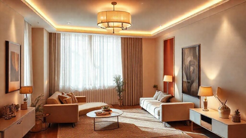 Un espacio minimalista elegante y colorido
