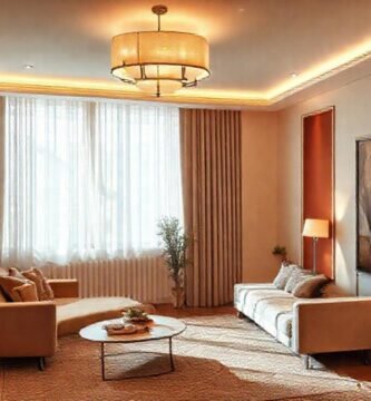 Un espacio minimalista elegante y colorido