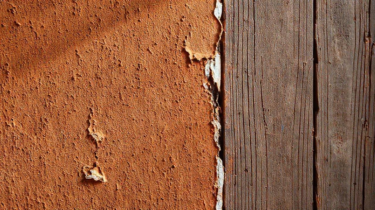 Pared rústica con textura pictórica cálida