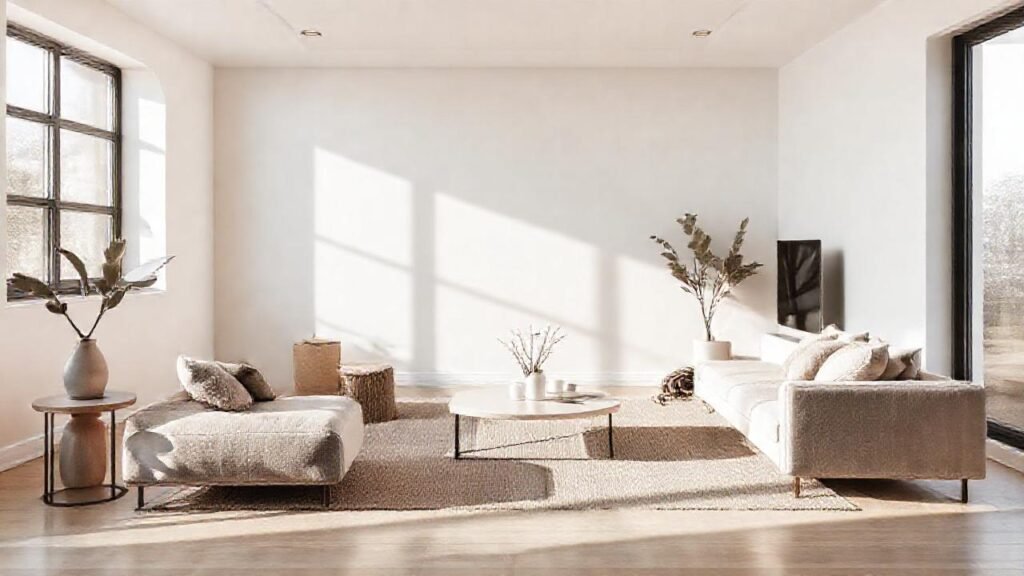 Un salón minimalista