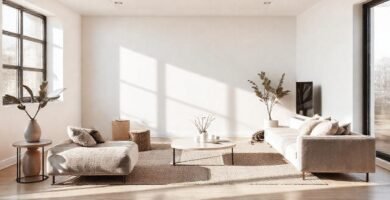 Un salón minimalista