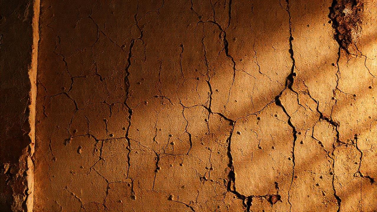 Pared antigua, decadente y misteriosa